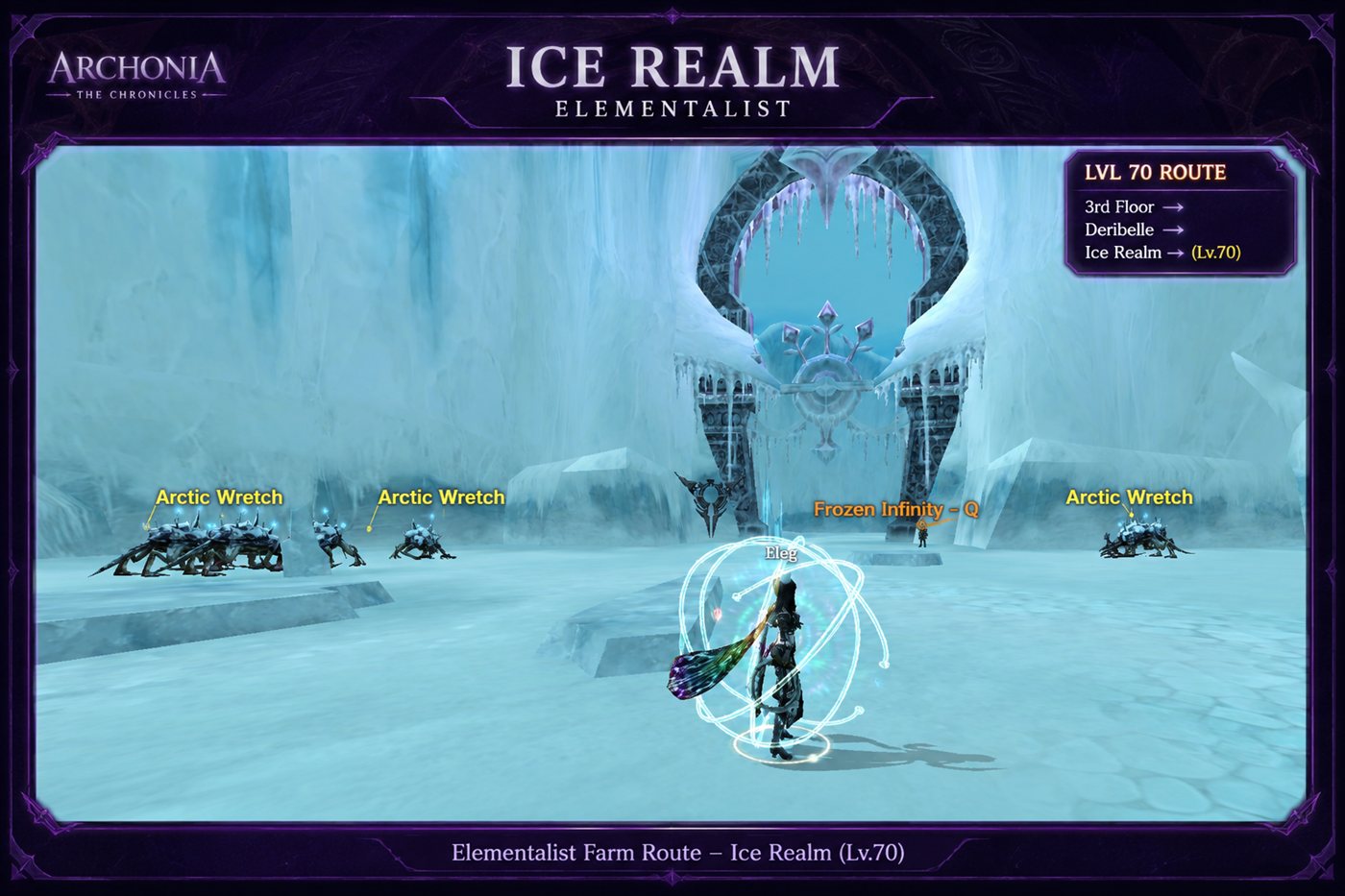 Levels 70 to 75: Ice Realm / Frozen Infinity