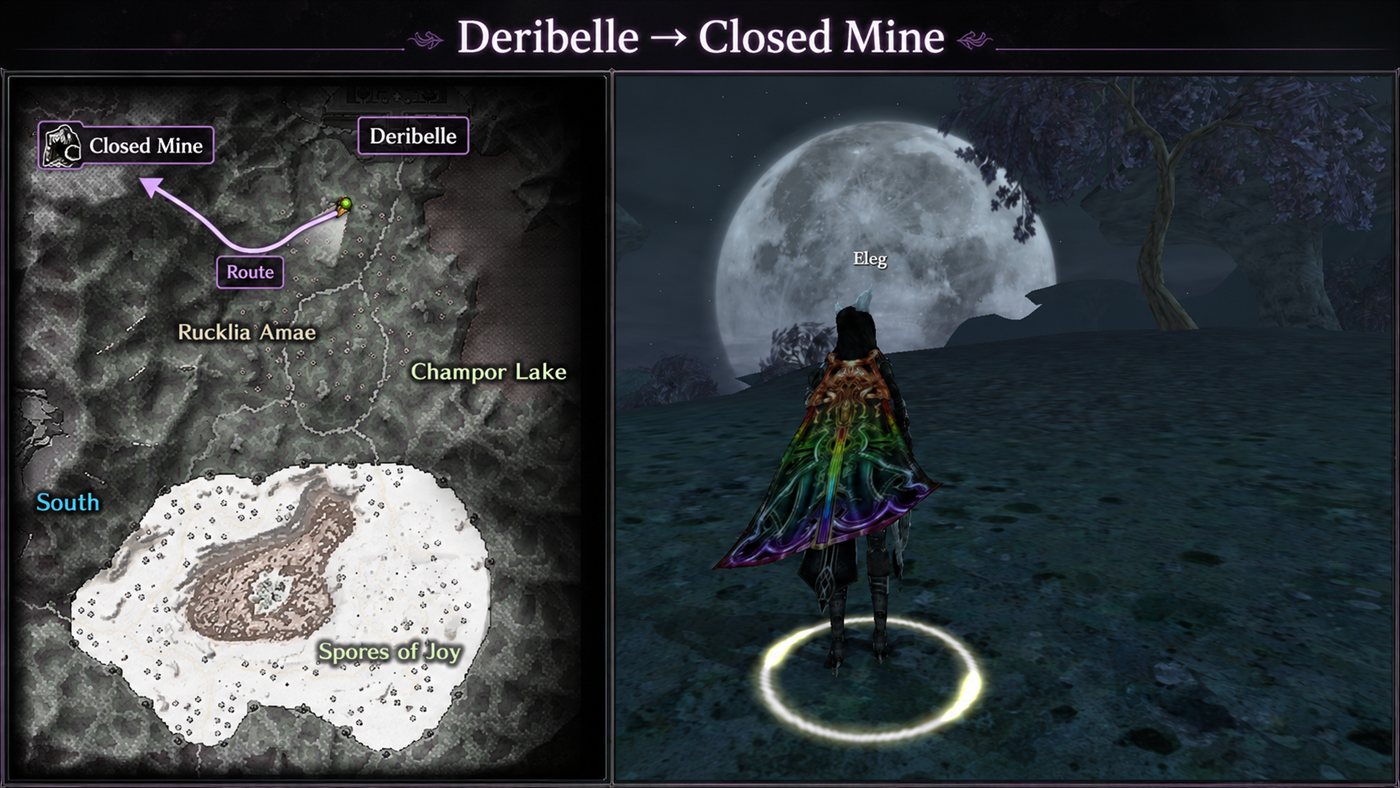 Levels 31 to 45: Deribelle → Closed Mine