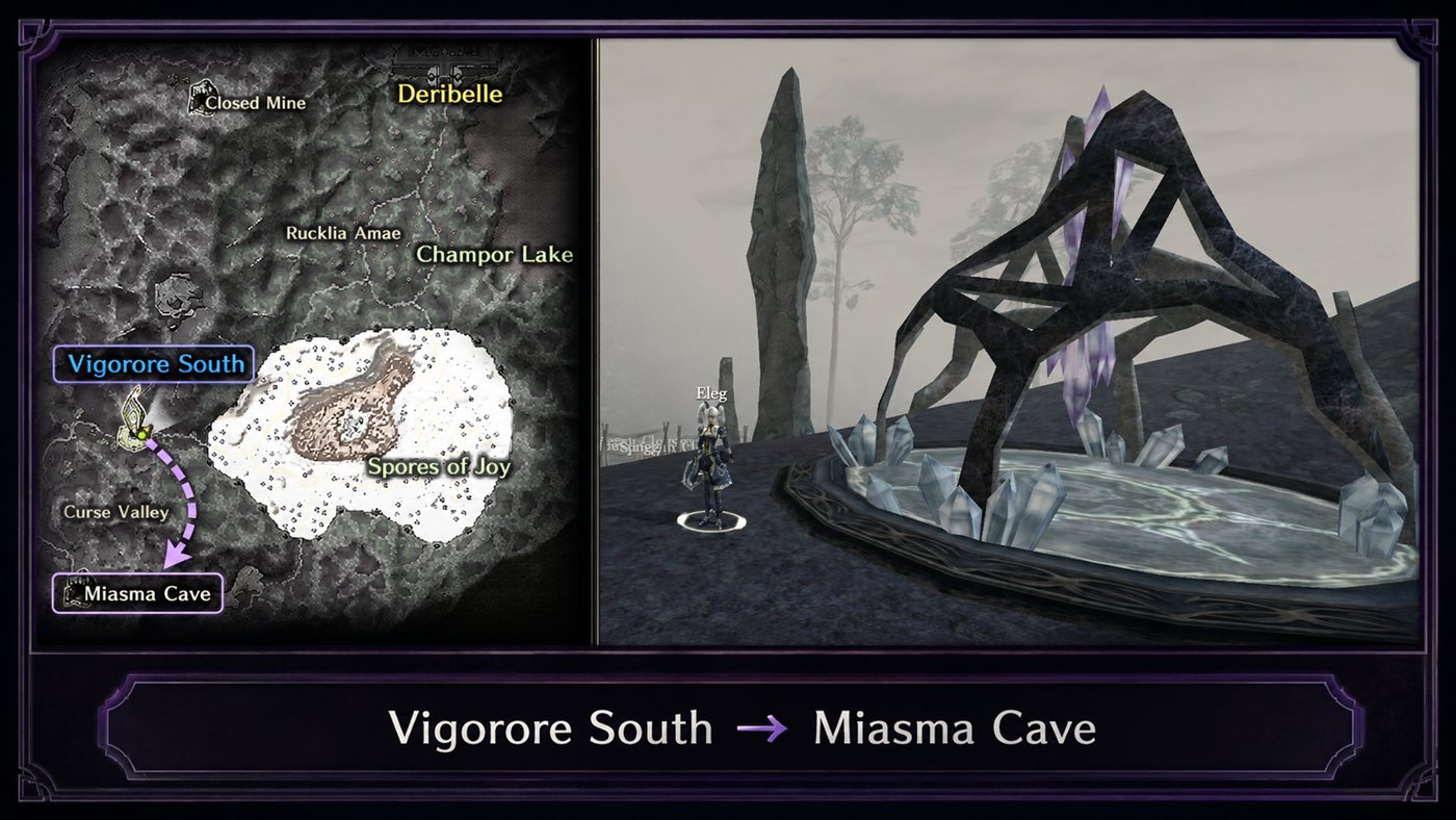 Levels 24 to 31: Vigorore South Portal → Miasma Cave